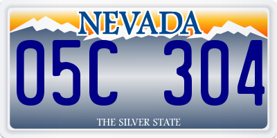 NV license plate 05C304