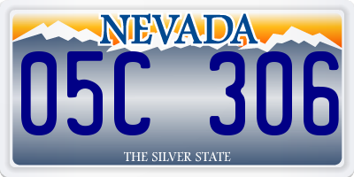 NV license plate 05C306