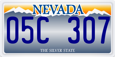 NV license plate 05C307