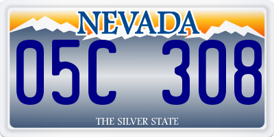 NV license plate 05C308