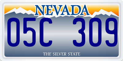 NV license plate 05C309