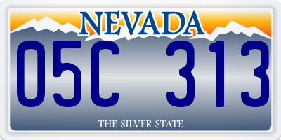 NV license plate 05C313