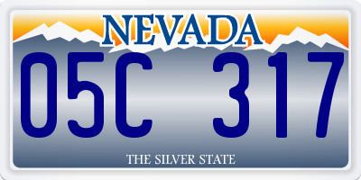 NV license plate 05C317