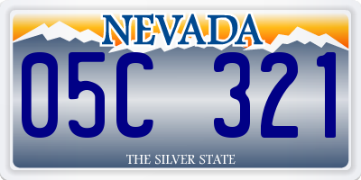 NV license plate 05C321