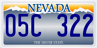 NV license plate 05C322