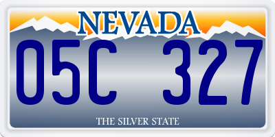 NV license plate 05C327