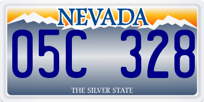 NV license plate 05C328