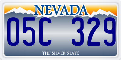 NV license plate 05C329