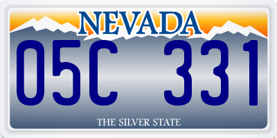 NV license plate 05C331