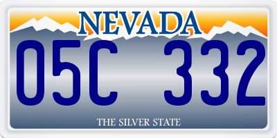 NV license plate 05C332