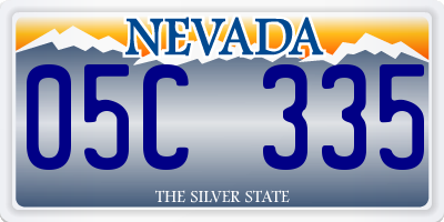 NV license plate 05C335