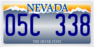 NV license plate 05C338