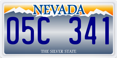NV license plate 05C341
