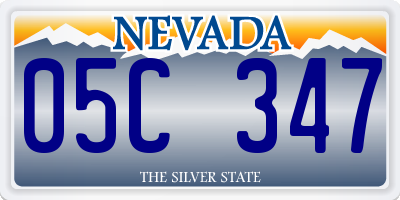 NV license plate 05C347
