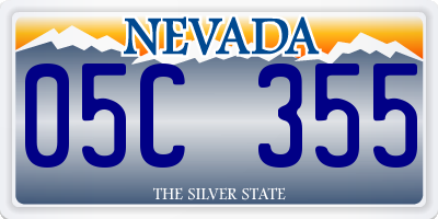 NV license plate 05C355