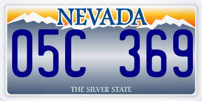 NV license plate 05C369