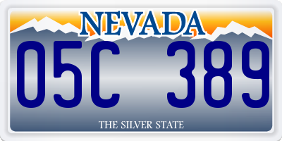 NV license plate 05C389