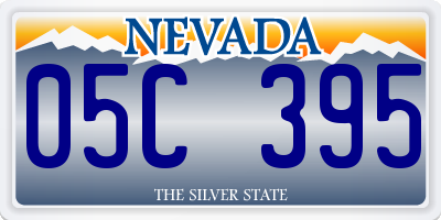 NV license plate 05C395