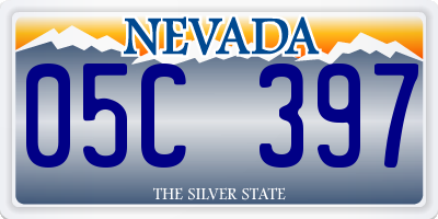 NV license plate 05C397