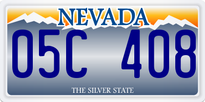 NV license plate 05C408