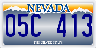 NV license plate 05C413