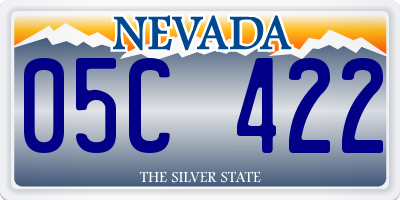 NV license plate 05C422