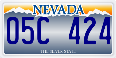 NV license plate 05C424