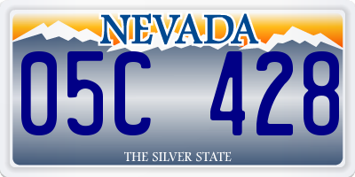 NV license plate 05C428