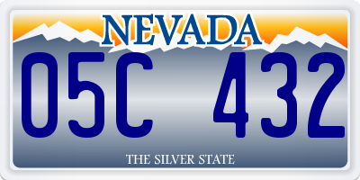 NV license plate 05C432