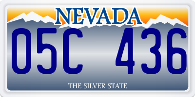 NV license plate 05C436