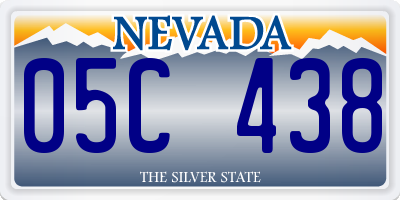 NV license plate 05C438