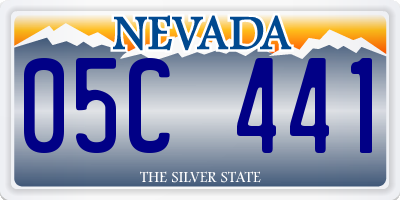 NV license plate 05C441