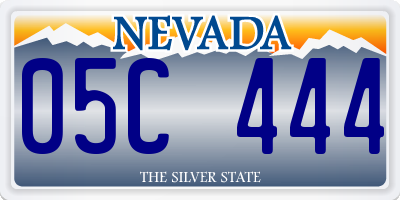 NV license plate 05C444