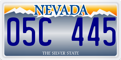 NV license plate 05C445