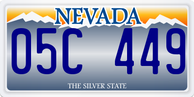 NV license plate 05C449