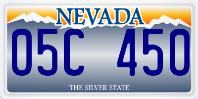 NV license plate 05C450