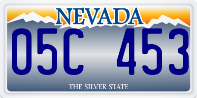 NV license plate 05C453