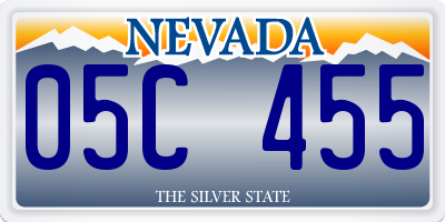 NV license plate 05C455