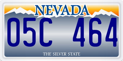 NV license plate 05C464