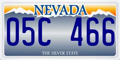 NV license plate 05C466