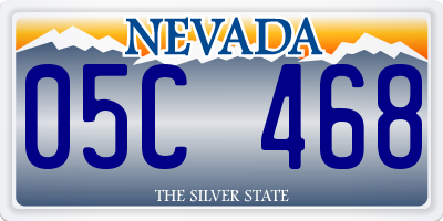 NV license plate 05C468