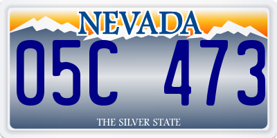 NV license plate 05C473