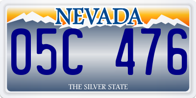 NV license plate 05C476