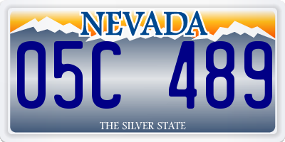 NV license plate 05C489