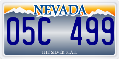 NV license plate 05C499