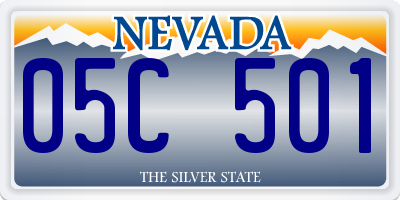 NV license plate 05C501