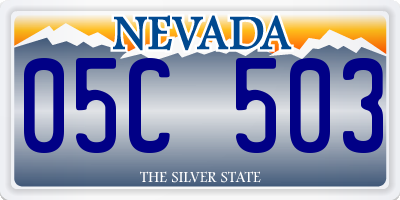 NV license plate 05C503