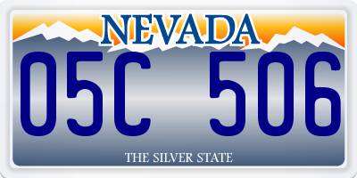 NV license plate 05C506