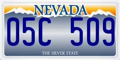 NV license plate 05C509