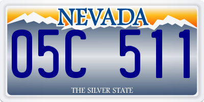 NV license plate 05C511